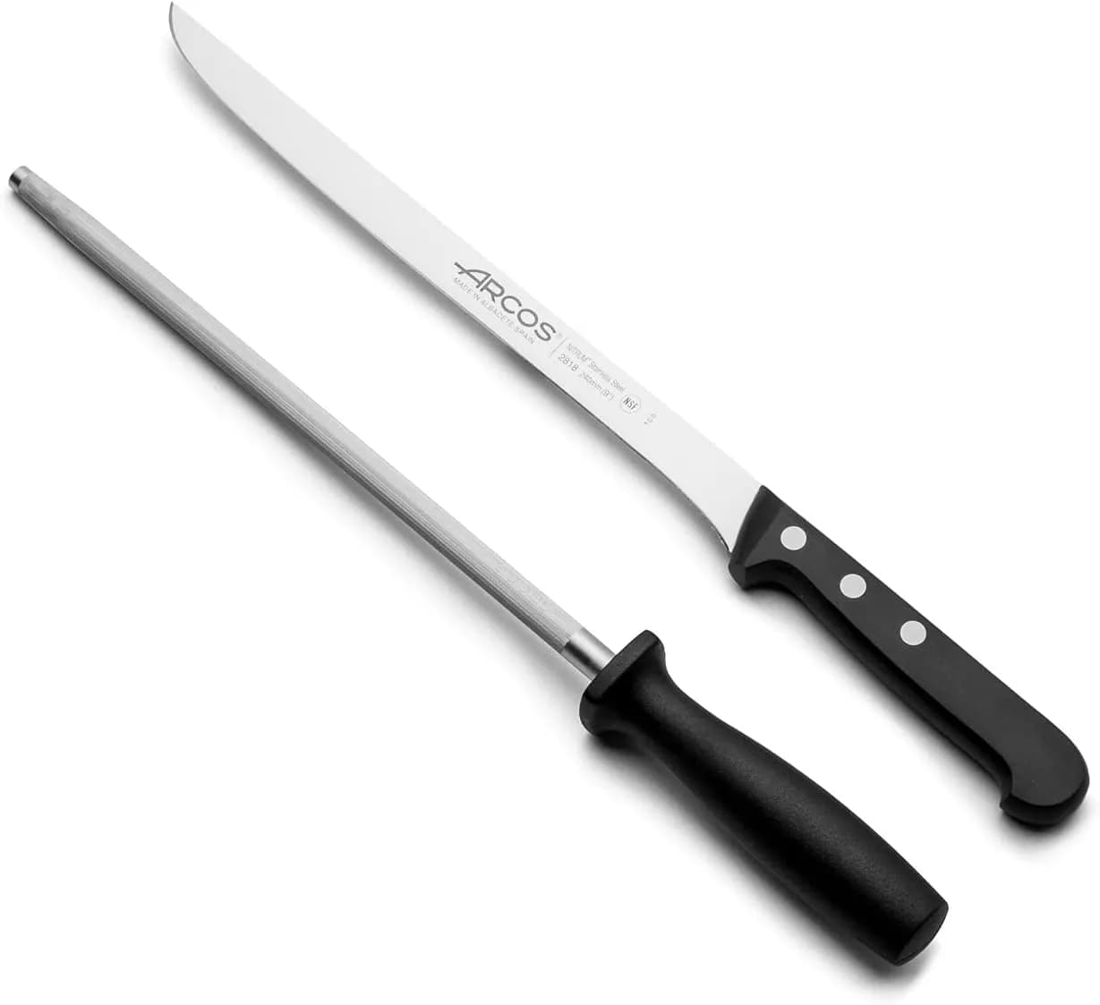 Arcos Universal Set Jamonero + Chaira (2 piezas)