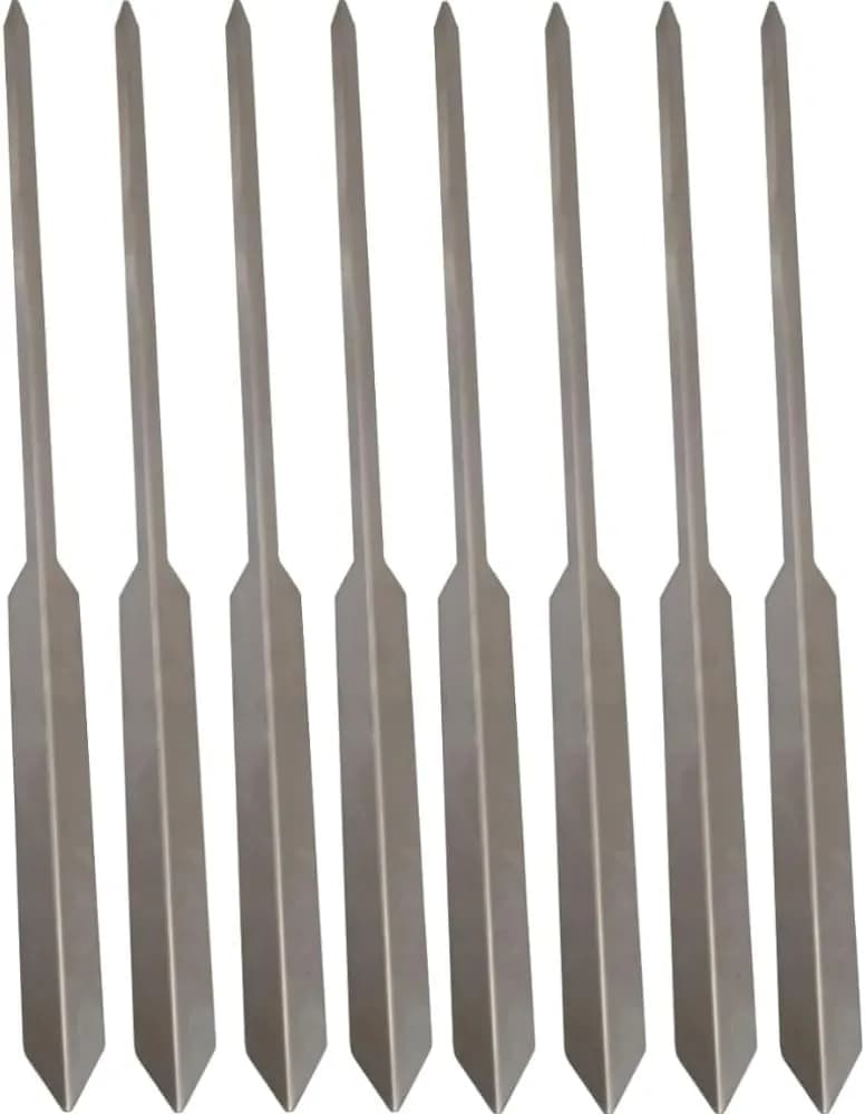 Pack 8 Brochetas Espeto de Acero Inoxidable 50 cm Avalon - Pincho para Carne, Verduras, Pescado (Sardina, Lubi (vista 1)