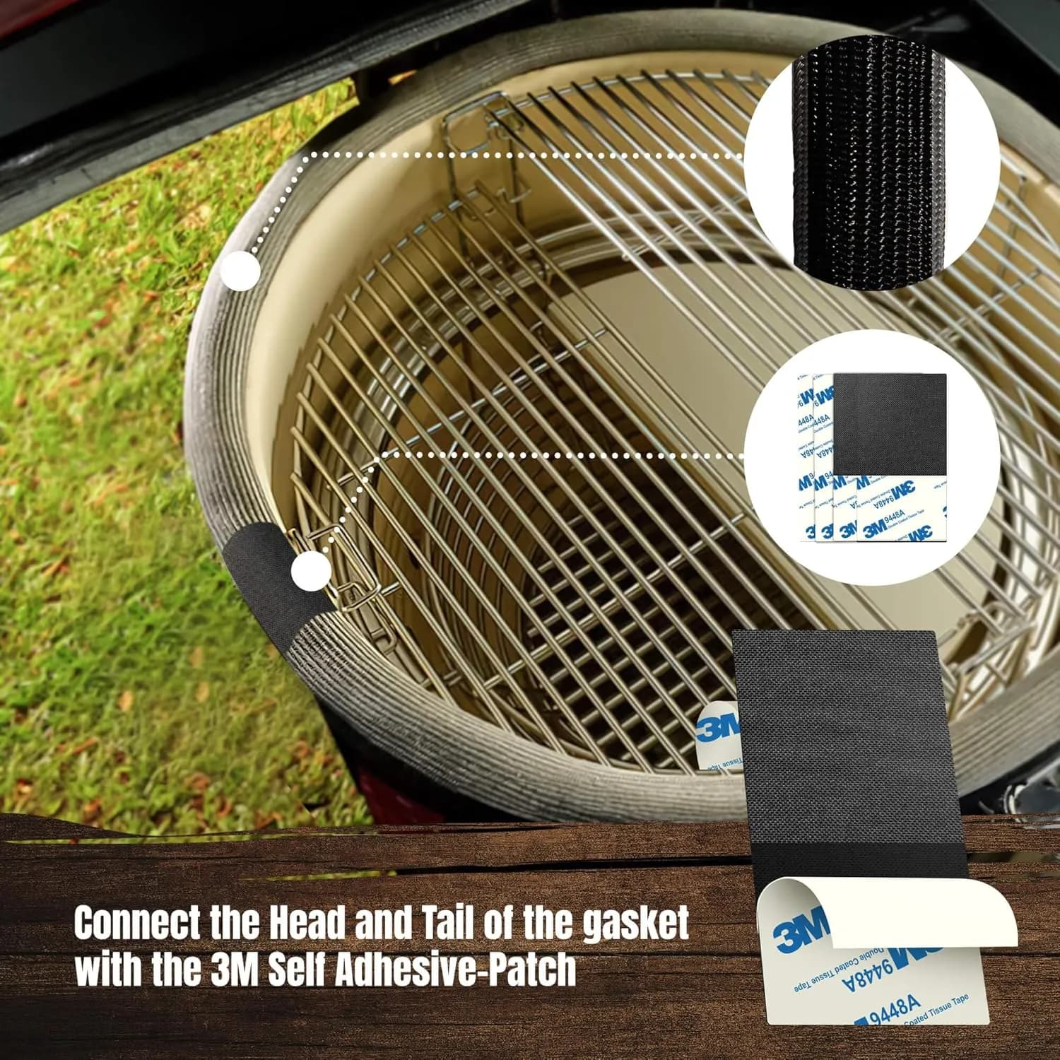 BBQ Future kit junta malla fibra vidrio universal kamado