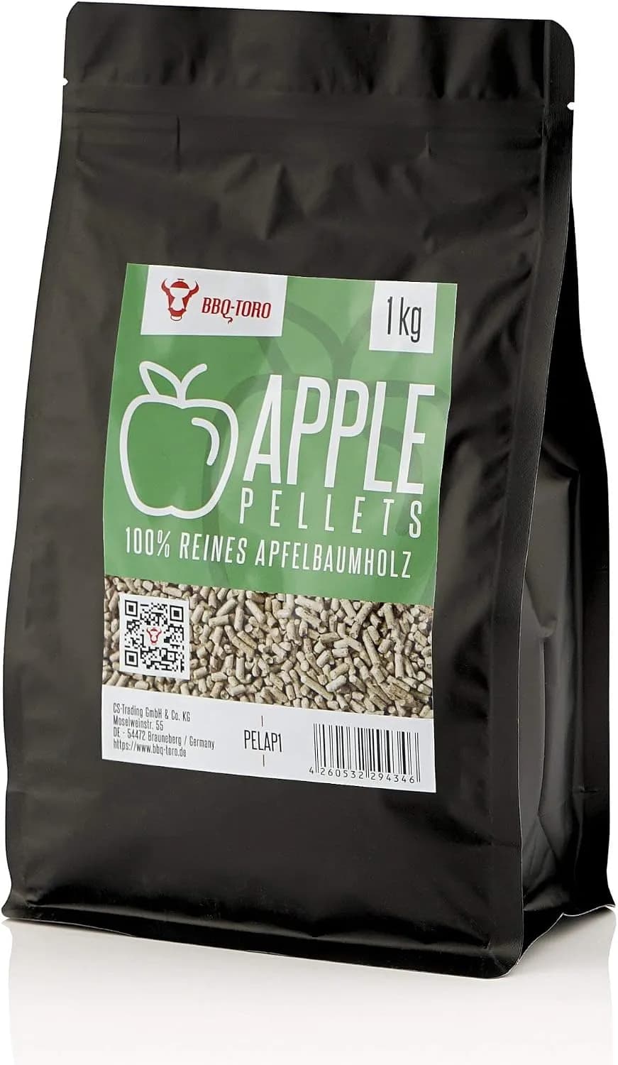 BBQ-Toro Pellets para Barbacoa de 100% Madera de Manzano | 1 kg | Pellets de Manzano para Barbacoa, Ahumador,  (vista 3)