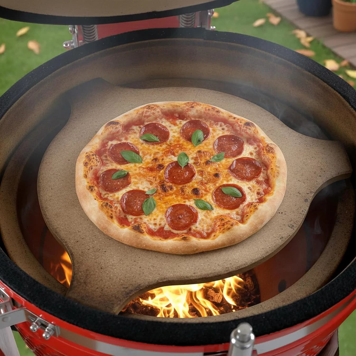 BBQ-Toro Piedra Deflectora de Ø 34 cm | Para la Parrilla de Cerámica Kamado de Ø 52 cm | Cocción a Baja y Lenta Temperat (vista 3)