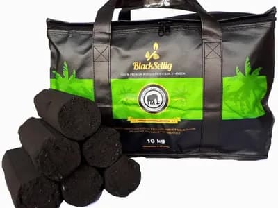 BlackSellig Briquetas XXL de Carbón Puro de Coco 10 kg