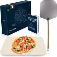 Blumtal Piedra para Pizza de Cordierita 38×30 cm + Pala (bundle)