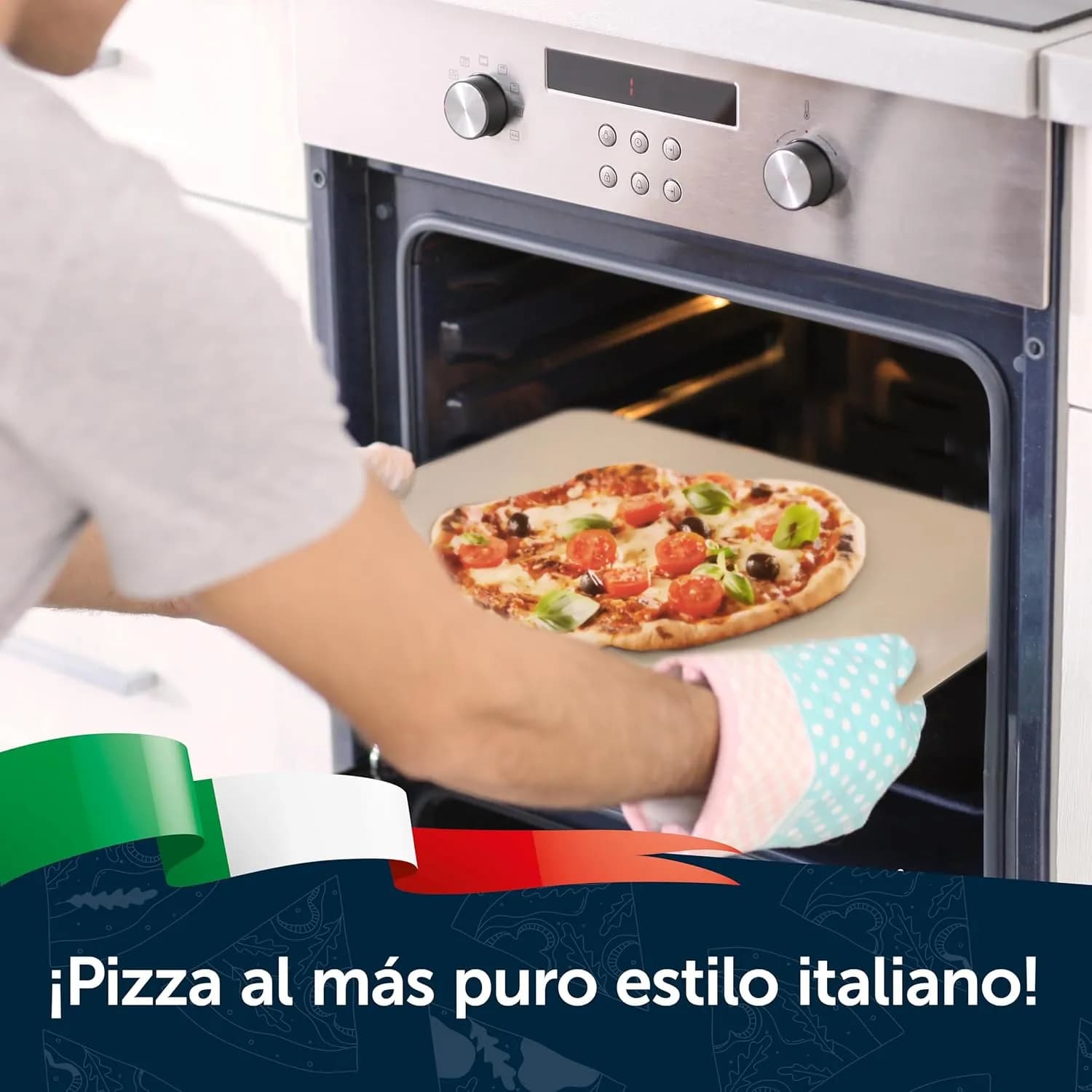 Blumtal Piedra para Pizza de Cordierita 38×30 cm + Pala (bundle)