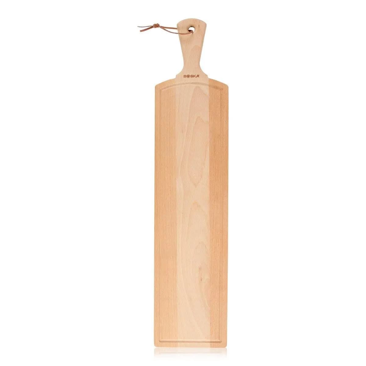Tabla de servir redonda Boska Amigo L en haya maciza aceitada de 51 cm, extra grande, para tapas, quesos y aperitivos (vista 1)