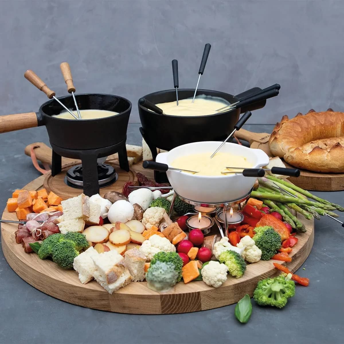 Boska Friends L Tabla de Servir Redonda Roble 55 cm