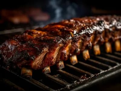 Costillas a la brasa estilo St. Louis