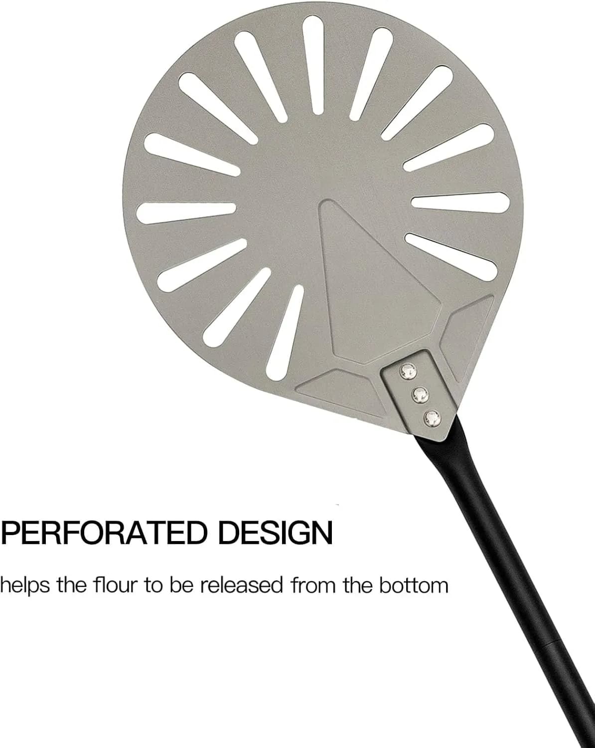 G.a HOMEFAVOR Pala de Pizza Perforada de Aluminio 22,8 cm
