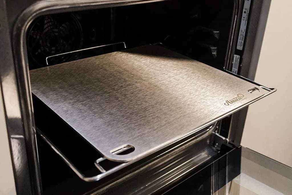 Gi.Metal Placa de Acero para Pizza 40 × 35 cm (4 mm)