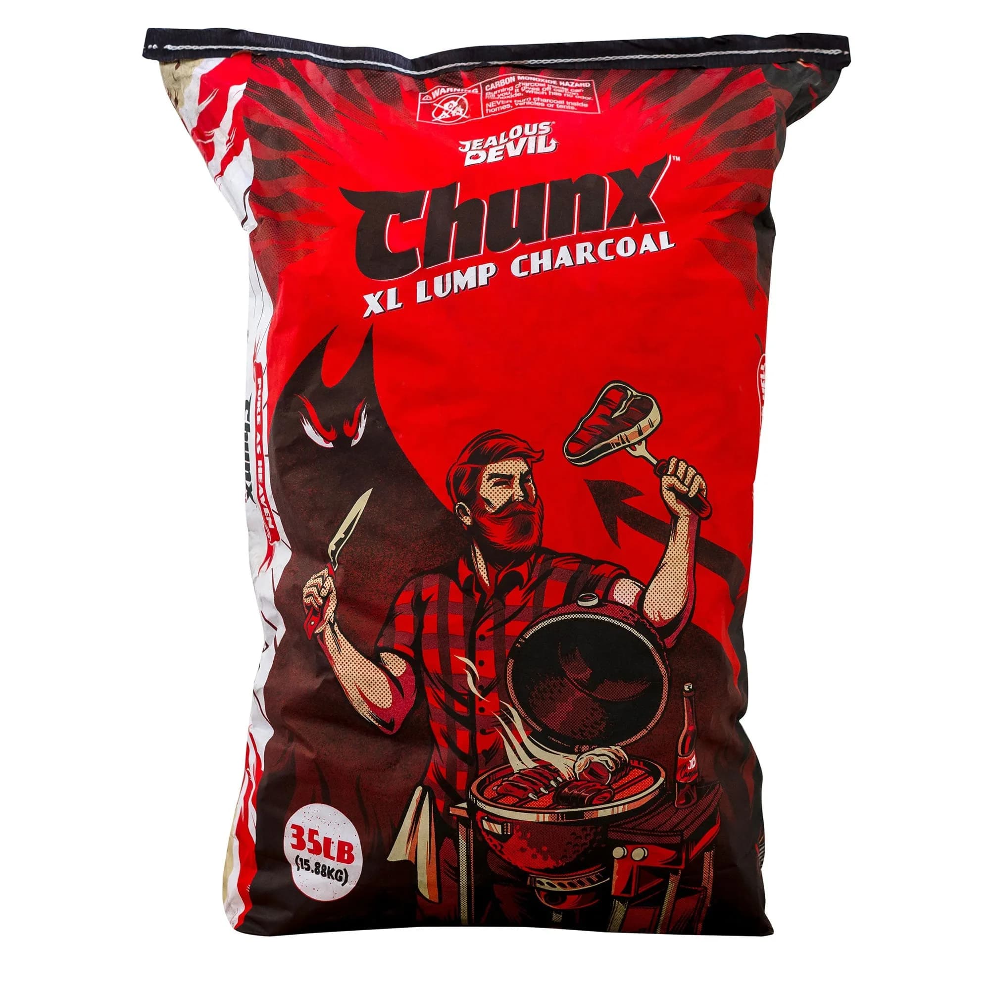 Jealous Devil 100% Quebracho Blanco carbón lump premium 15.8 kg (vista 1)