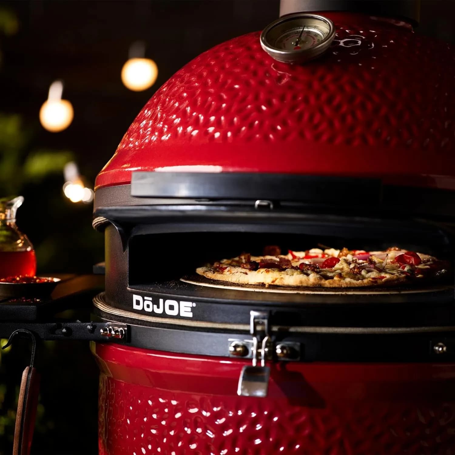 Kamado Joe DōJoe Inserto de Horno para Pizza para Big Joe I, II y III, Piedra Cerámica y Deflectores de Calor, Negro, BJ (vista 3)