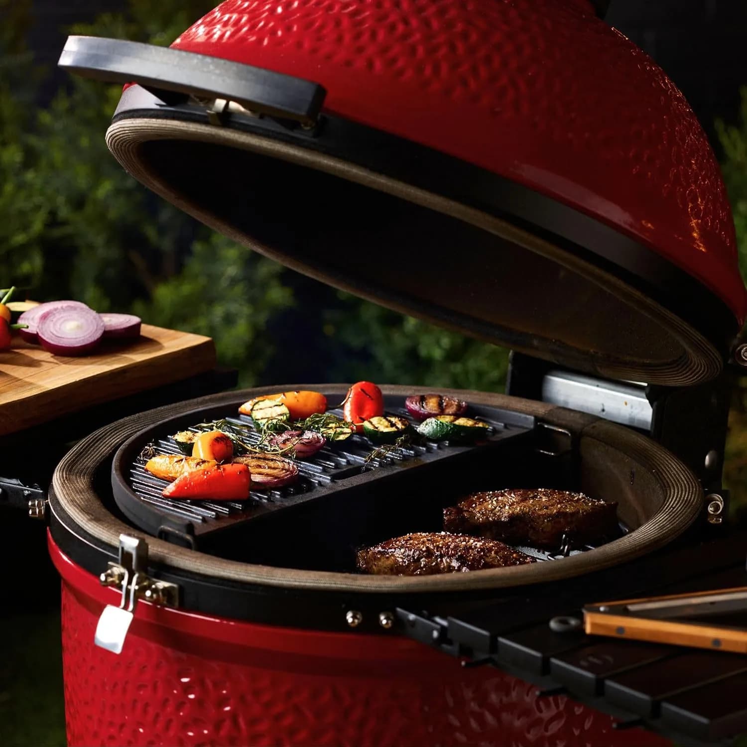 Kamado Joe Plancha reversible de hierro fundido Big Joe Half Moon (vista 3)
