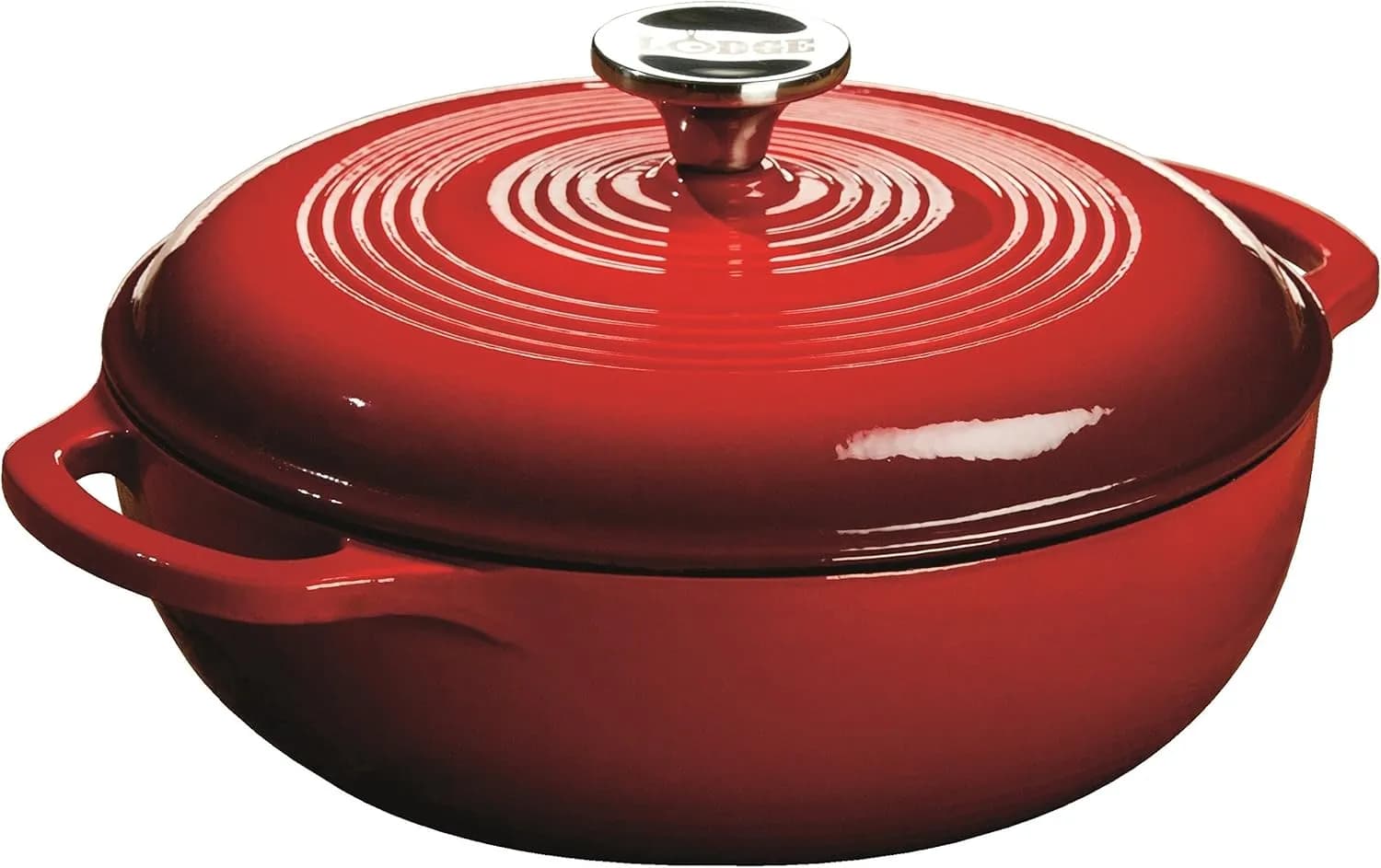 Lodge Cocotte Esmaltada de Hierro Fundido 2,84 L (Roja)