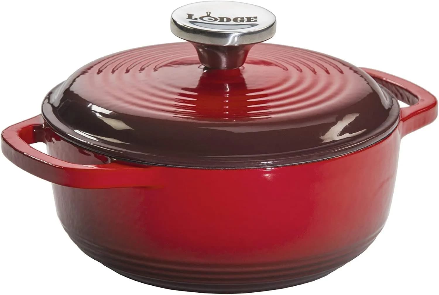 Lodge Cocotte Esmaltada de Hierro Fundido 2,84 L (Roja)