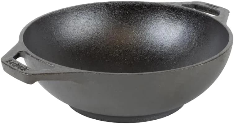 Lodge mini wok de hierro fundido de 9 pulgadas (23 cm) para guarniciones y raciones pequeñas (vista 1)