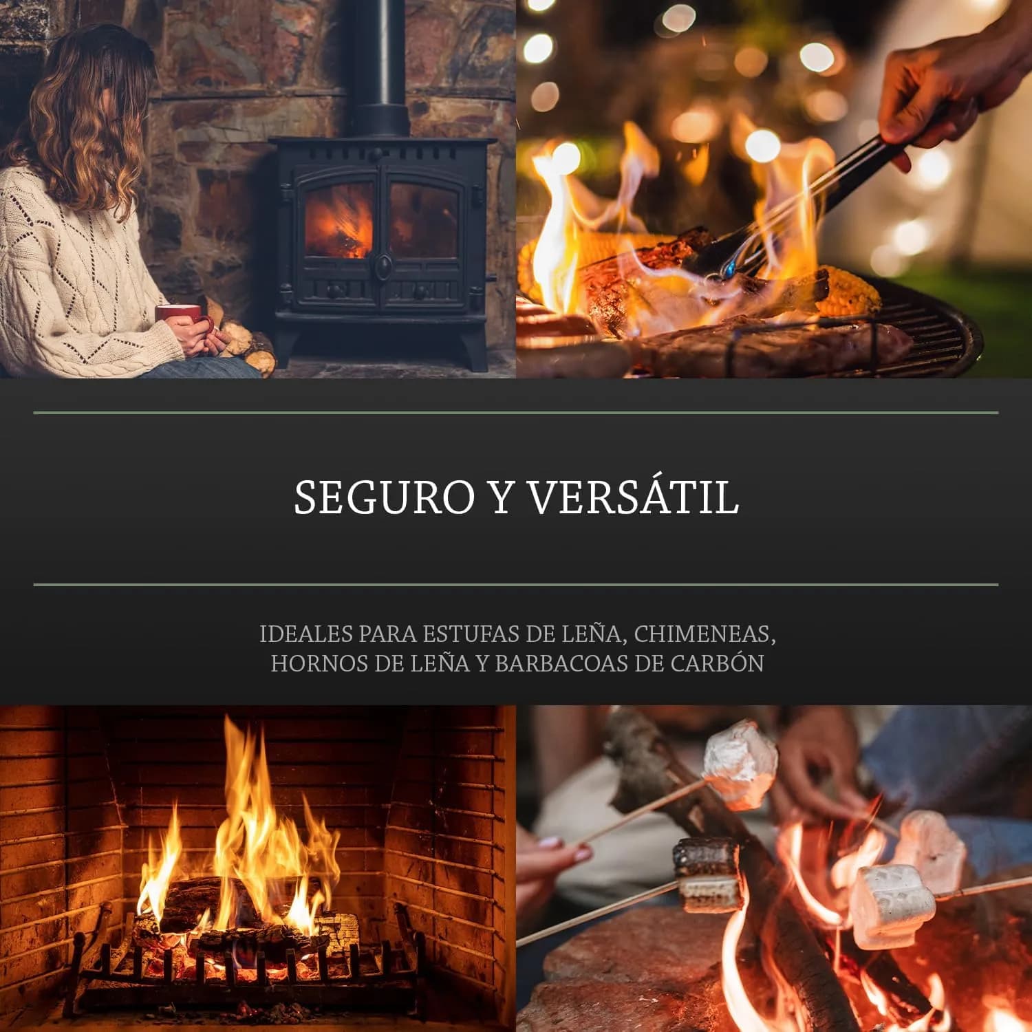 Log Barn Encendedores Naturales - Caja de 500, Pastillas de Encendido para Barbacoa, Estufas de Leña, Hornos de Pizza, C (vista 3)