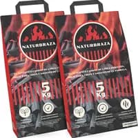 NaturBraza carbón de marabú, pack de 2 sacos de 5 kg (10 kg)