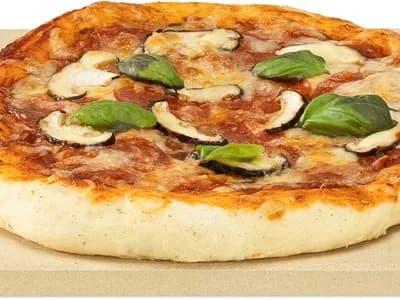 Navaris piedra para pizza de cordierita rectangular XL de 38x30x1,5 cm para horno, parrilla y kamado (vista 1)