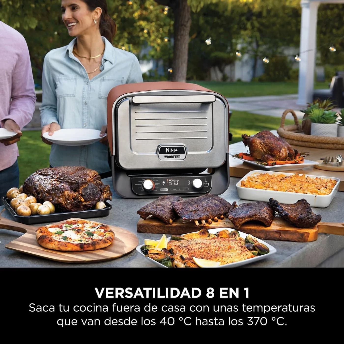 Ninja Woodfire, Horno Eléctrico Multifunción de Exterior, 8 en 1 (vista 3)