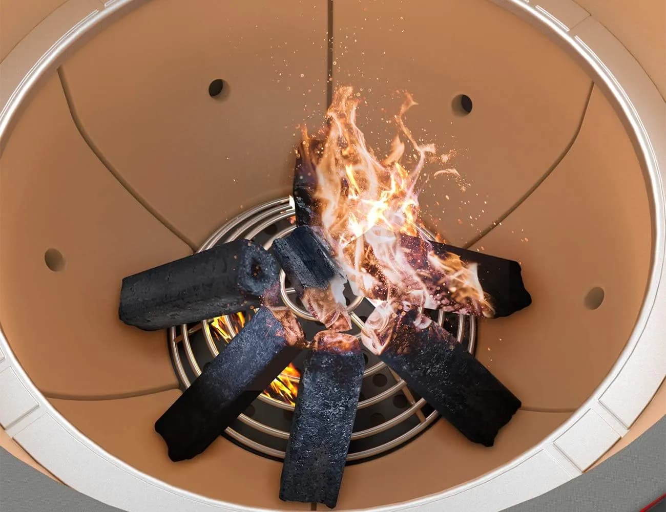 Onlyfire cesta de carbón acero inox para kamado