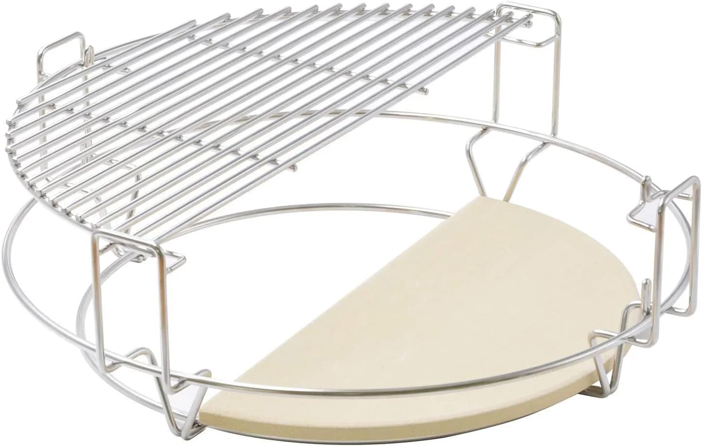 Onlyfire GCG-8552 sistema de cocción multinivel con dos parrillas inox, rack y dos deflectores para kamado Large (vista 1)