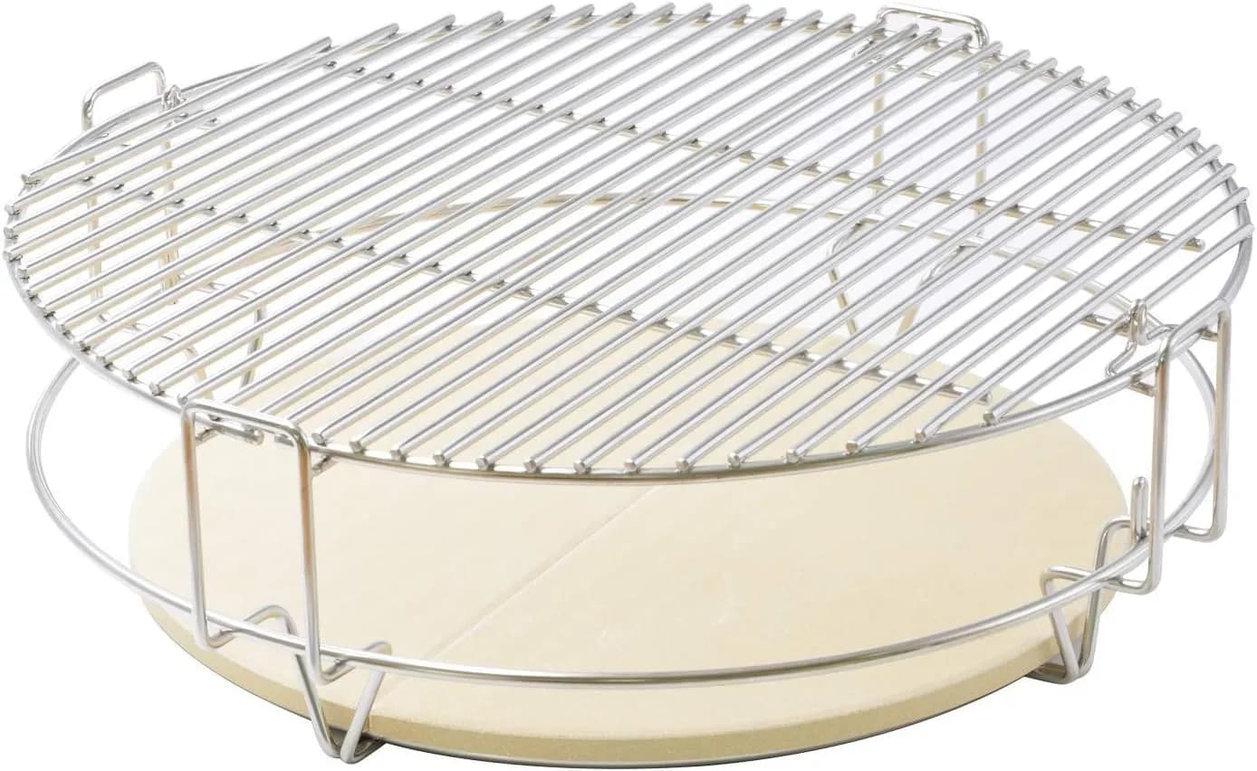 Onlyfire GCG-8552 Sistema de Cocción (2 parrillas + rack + 2 deflectores) para Kamado Large