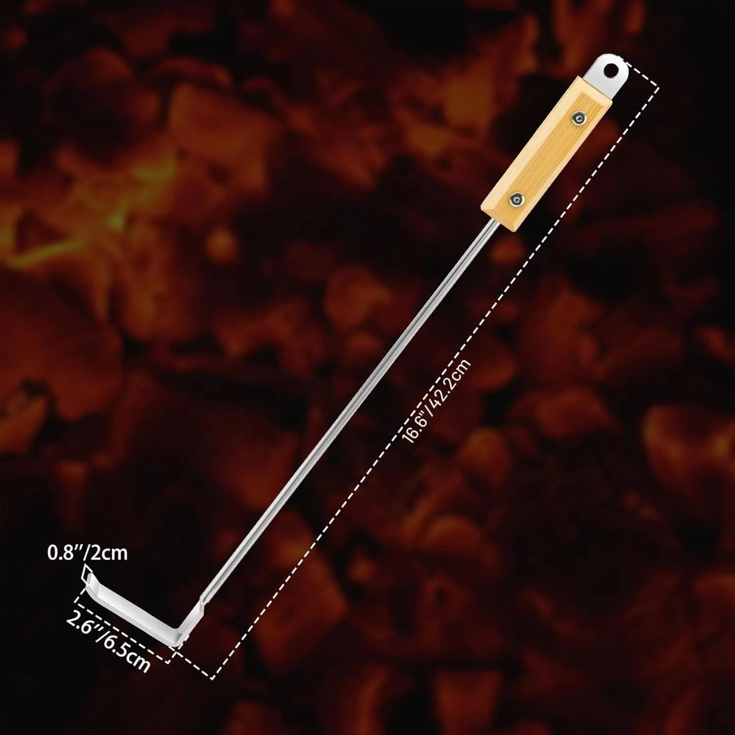onlyfire Herramienta de Ceniza Se Adapta a Kamado/Ceramic Grill, para Big Green Egg, Kamado Joe, Pit Boss, Lou (vista 2)