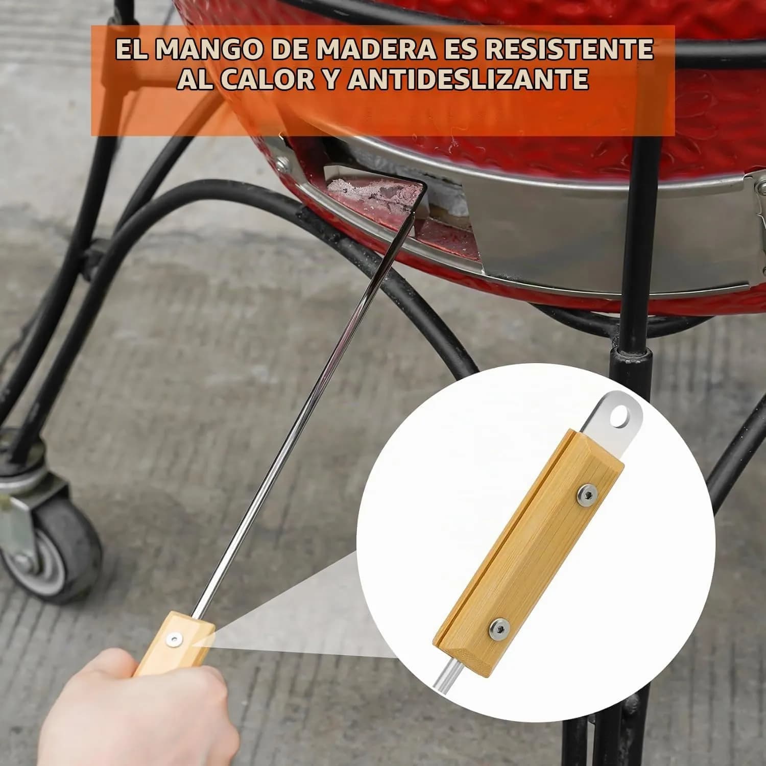 onlyfire Herramienta de Ceniza Se Adapta a Kamado/Ceramic Grill, para Big Green Egg, Kamado Joe, Pit Boss, Lou (vista 3)
