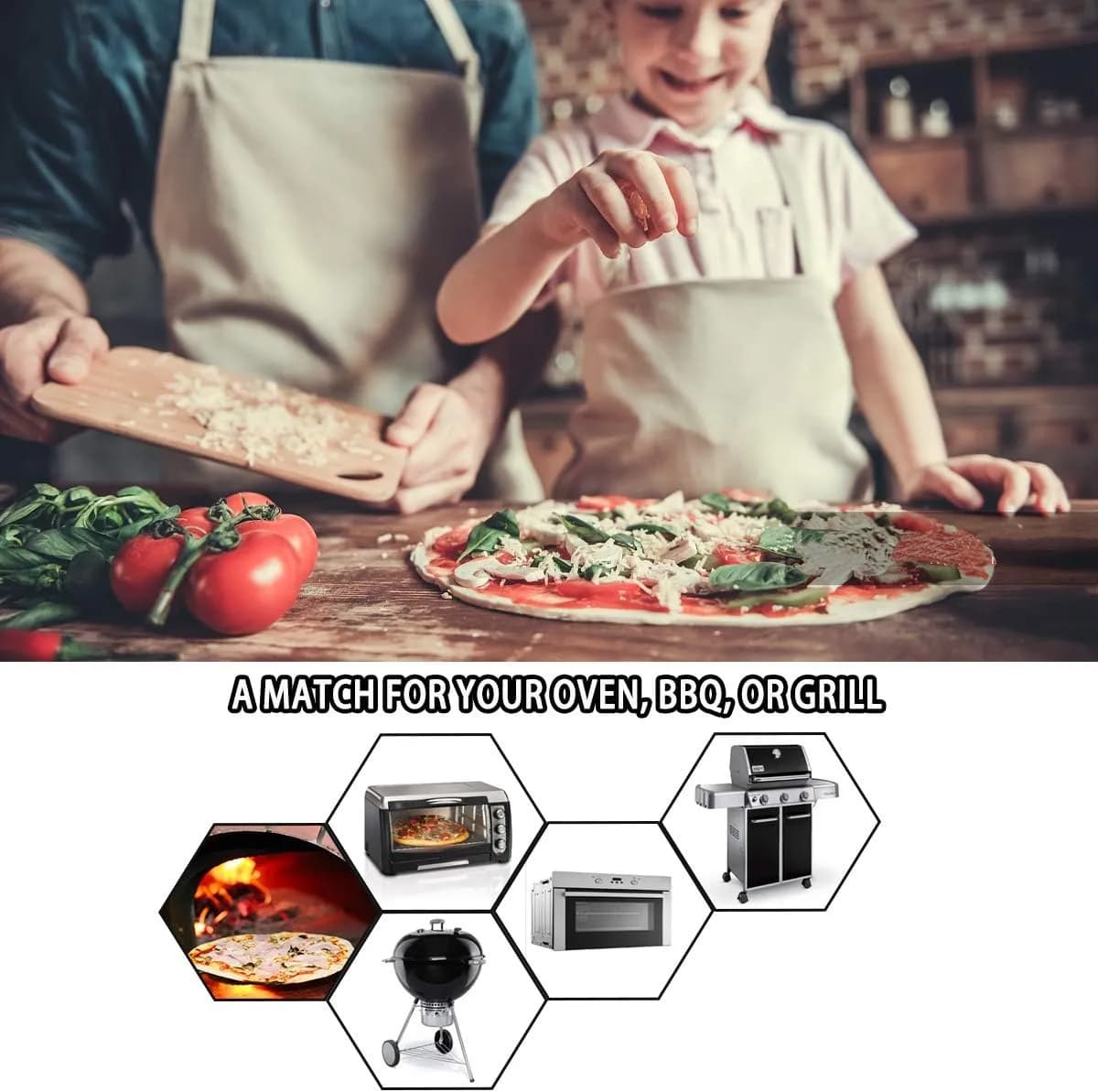 Onlyfire piedra para pizza cordierita 38 × 30 cm
