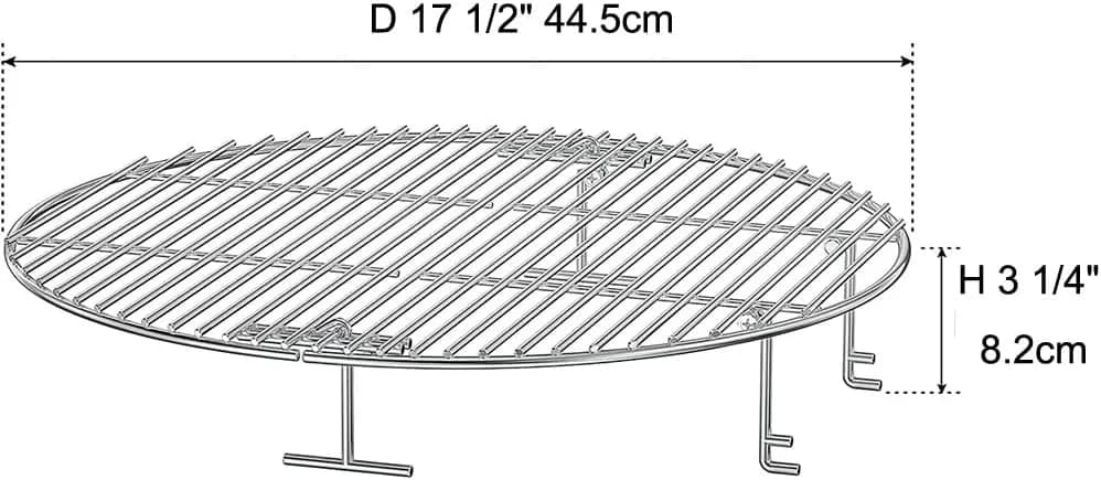 Onlyfire rejilla acero inoxidable universal kamado