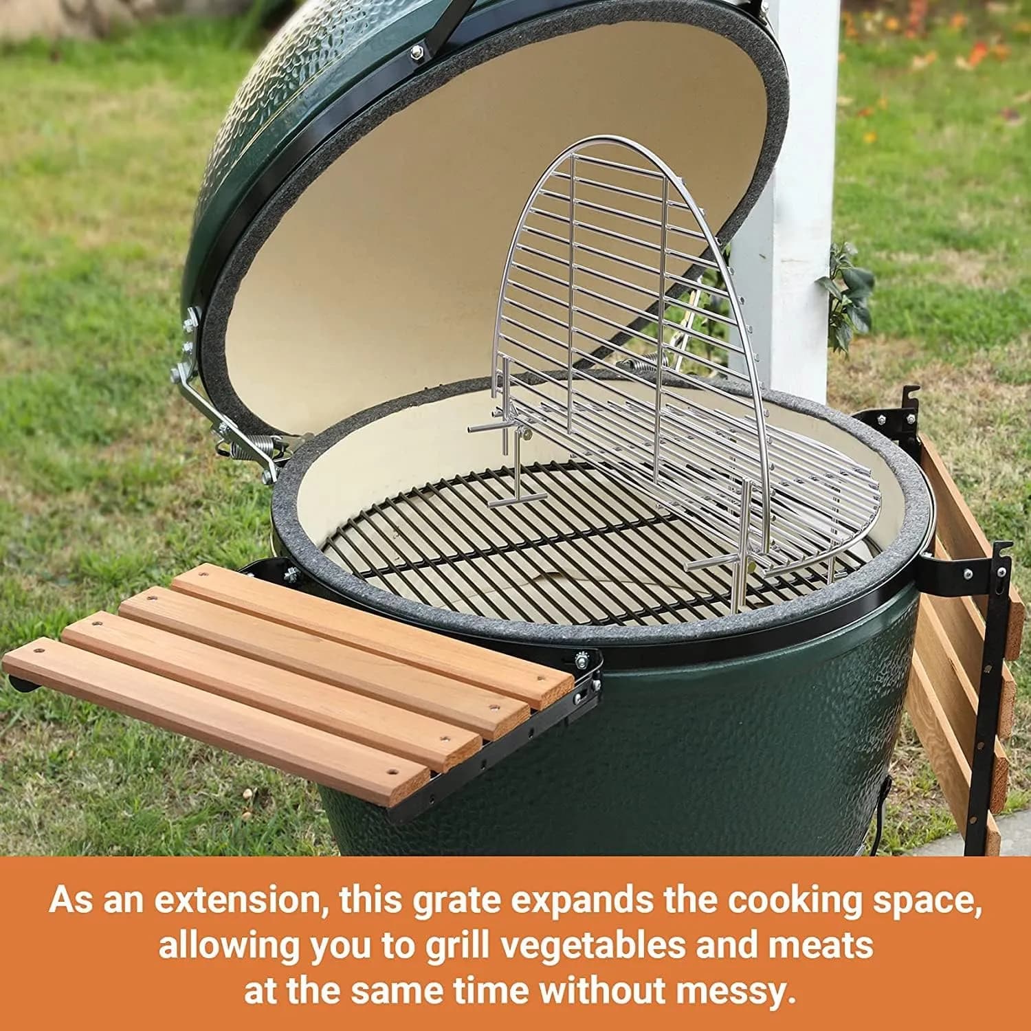 Onlyfire rejilla acero inoxidable universal kamado