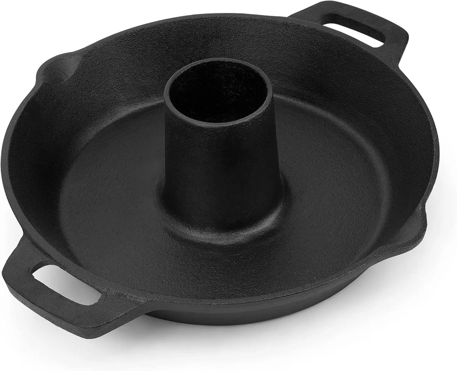 Onlyfire Soporte para asador de pollo de hierro fundido, asador de aves de corral para barbacoa con pico de vertido y as (vista 1)