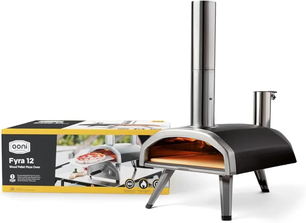 Ooni Fyra 12 - Horno de pizza portátil de pellets de leña