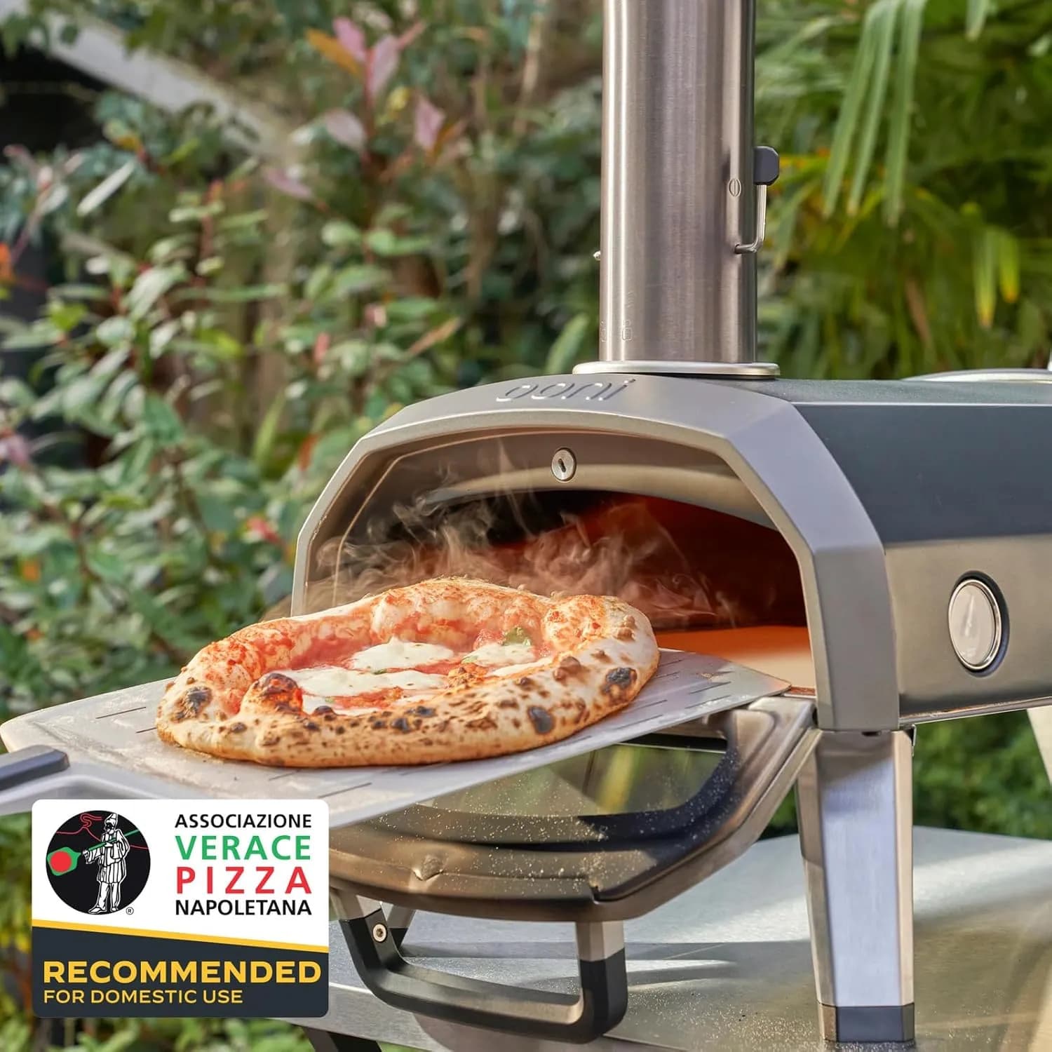 Ooni Karu 12G - Horno de pizza multicombustible con termómetro integrado