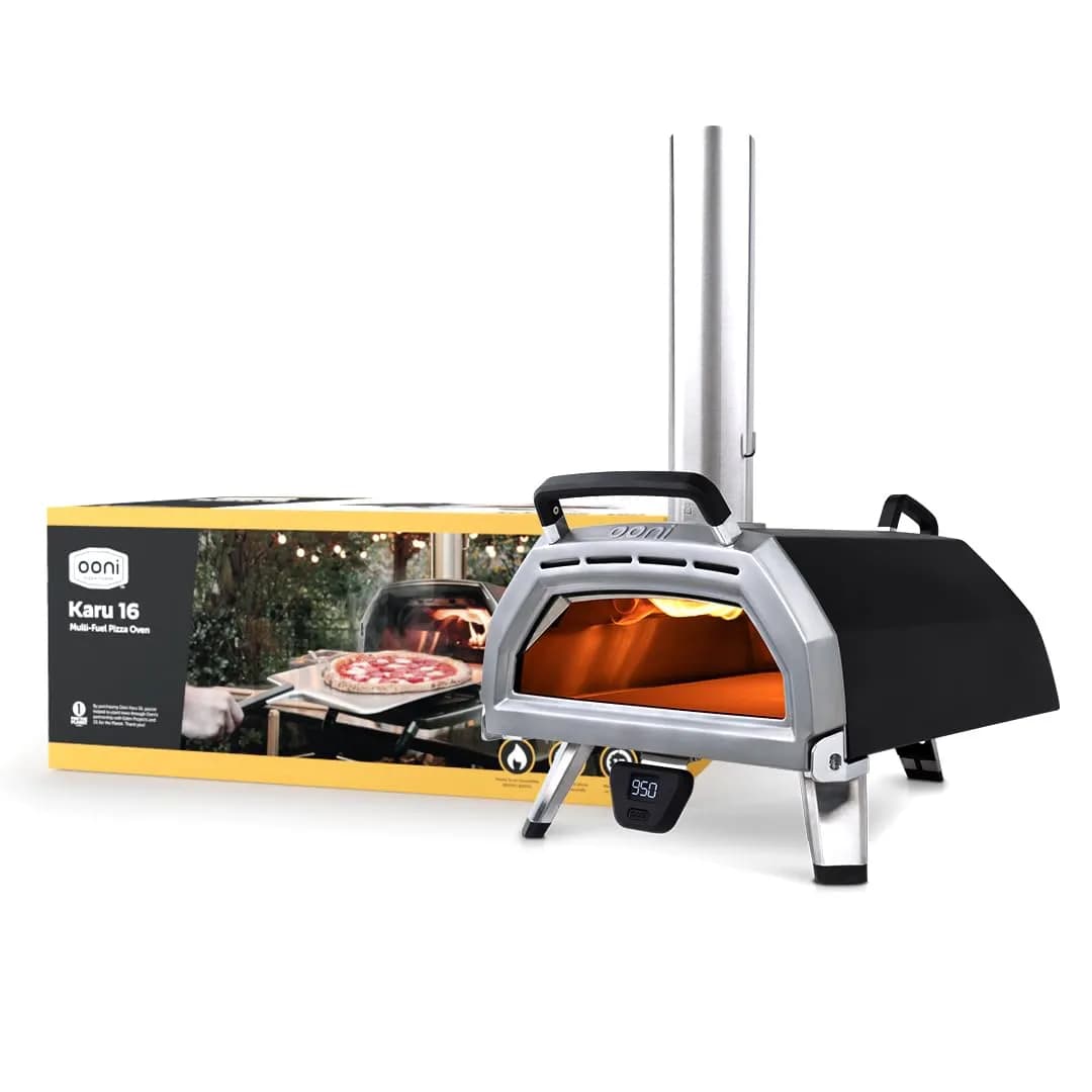Ooni Karu 16 - Horno de pizza multicombustible (leña, carbón o gas)