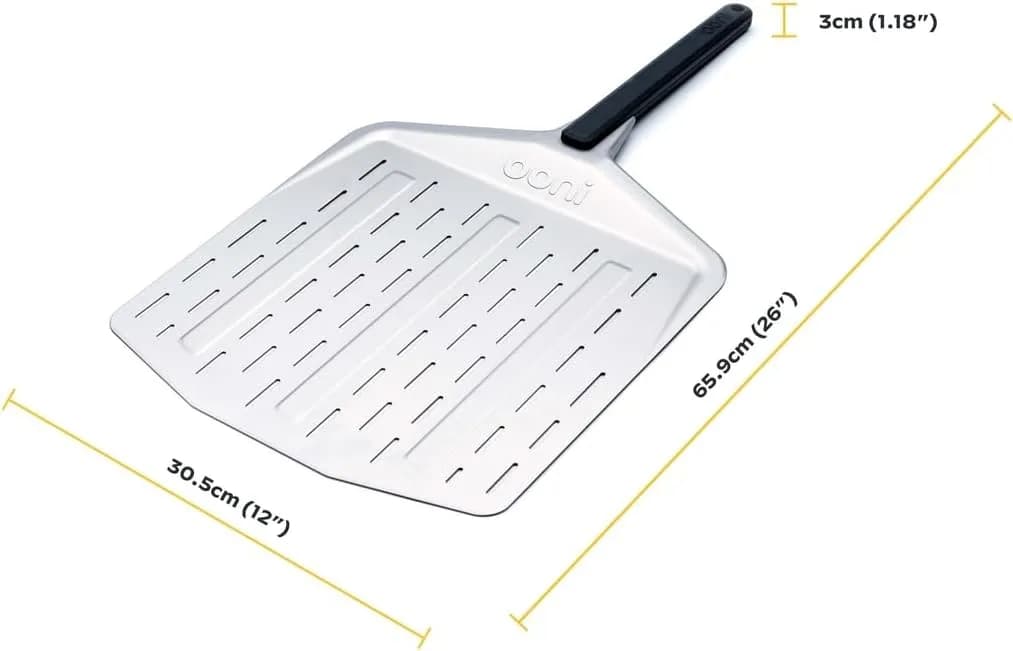Ooni - Pala de pizza perforada de aluminio de 12"