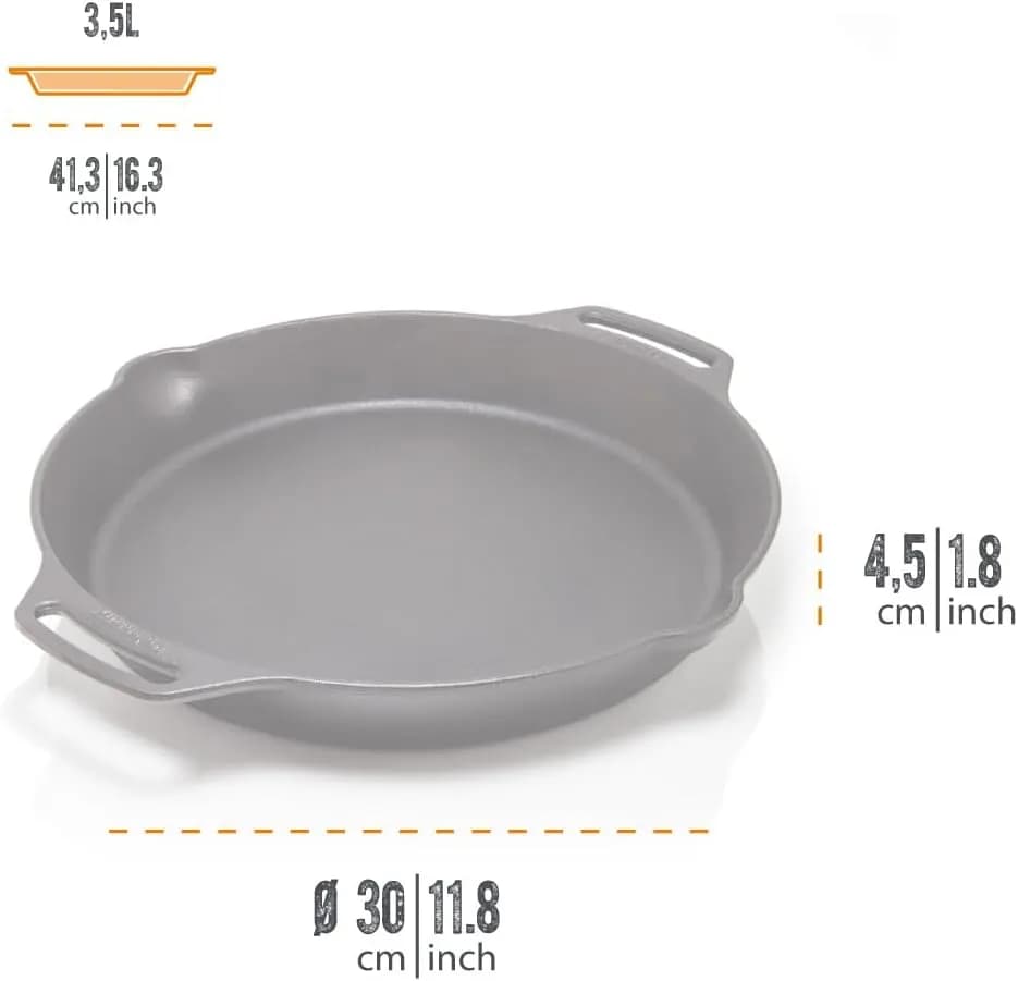 Petromax Sartén de Fuego FP35 de Hierro Fundido 35 cm con Asas