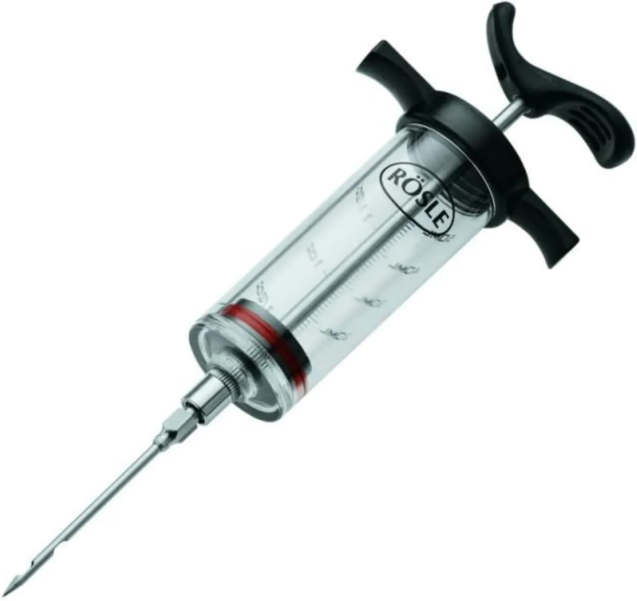 RÖSLE Jeringa para marinar para 50 ml de marinado de carne y un aroma intenso, acero inoxidable 18/10, polipropileno PP, (vista 1)