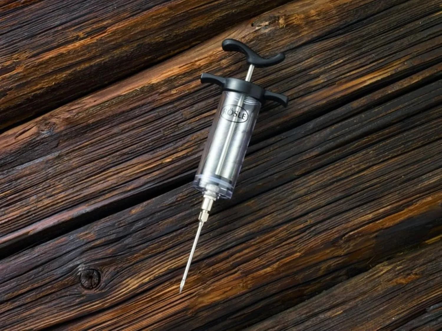 RÖSLE Jeringa para marinar para 50 ml de marinado de carne y un aroma intenso, acero inoxidable 18/10, polipropileno PP, (vista 2)