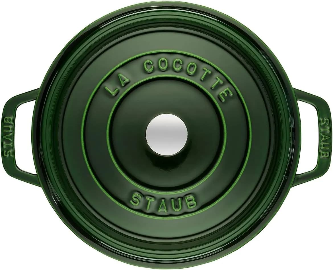 STAUB Cacerola/Cocotte de Hierro Fundido, 24 cm de Diámetro, 3,8 L, Verde Albahaca (vista 2)