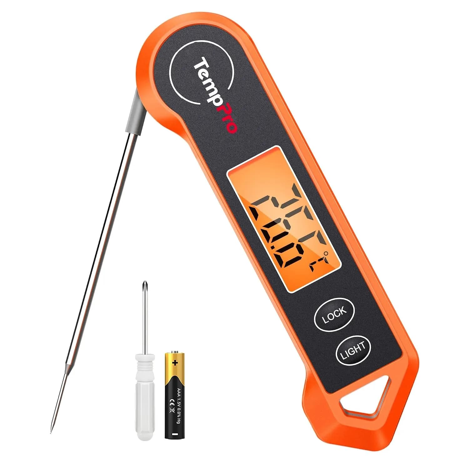 TempPro TP19H Termómetro digital para carne con retroiluminación (vista 1)