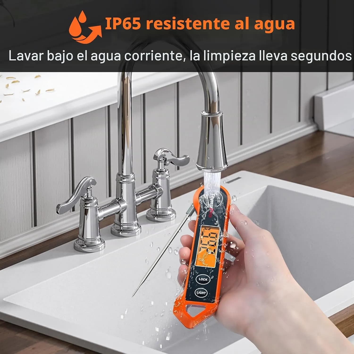 TempPro TP19H Termómetro digital para carne con retroiluminación (vista 3)