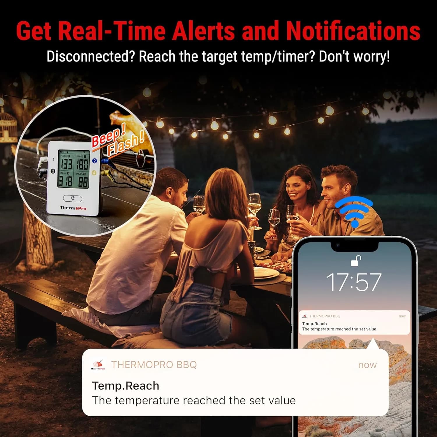 ThermoPro TP25 termómetro Bluetooth 4 sondas