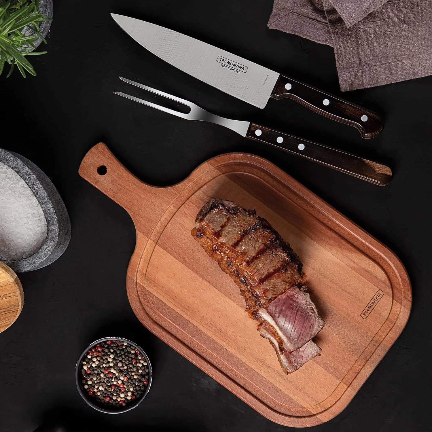 Tramontina Churrasco Set 3 Piezas Polywood