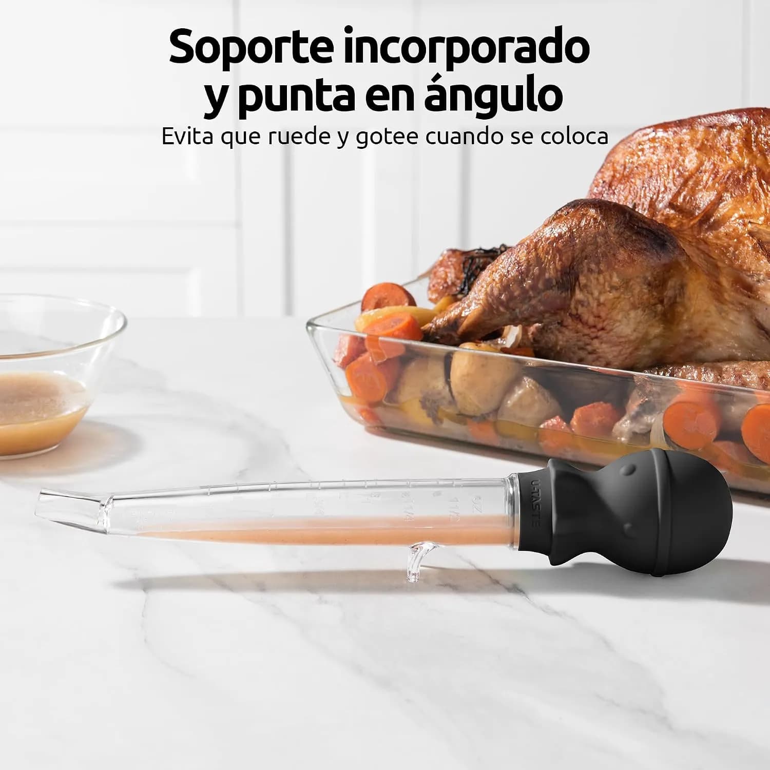 U-Taste Pipeta Cocina Pavo en Ángulo resistente calor 109℃, 1.5oz, Negro (vista 3)