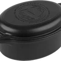 Victoria horno holandés ovalado 31 cm: cocotte esmaltada con tapa-sartén