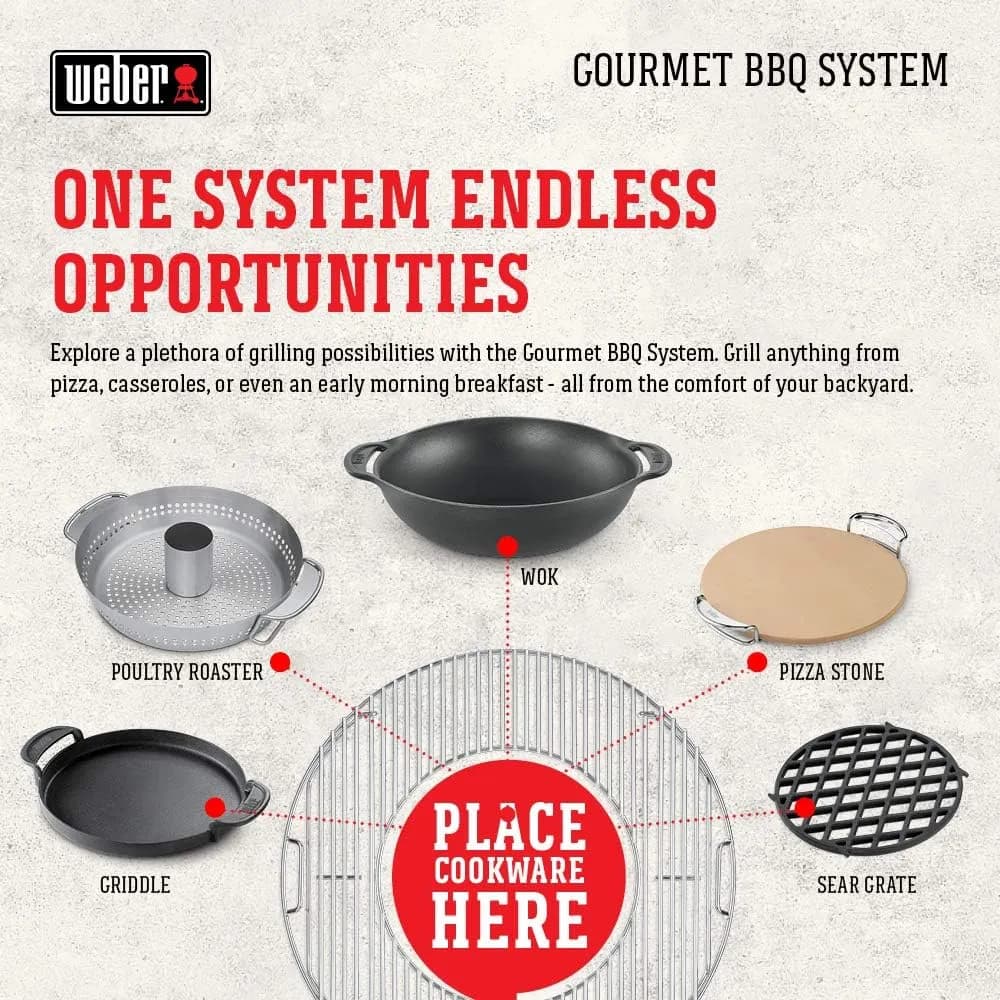 Weber 8836 Gourmet piedra para pizza con bandeja