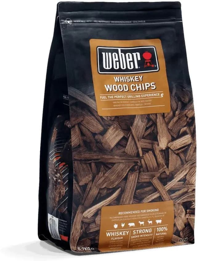 Weber Astillas de Whisky (Paquete de 700g), hechas de barricas de whisky, para verduras y todo tipo de carne,  (vista 1)