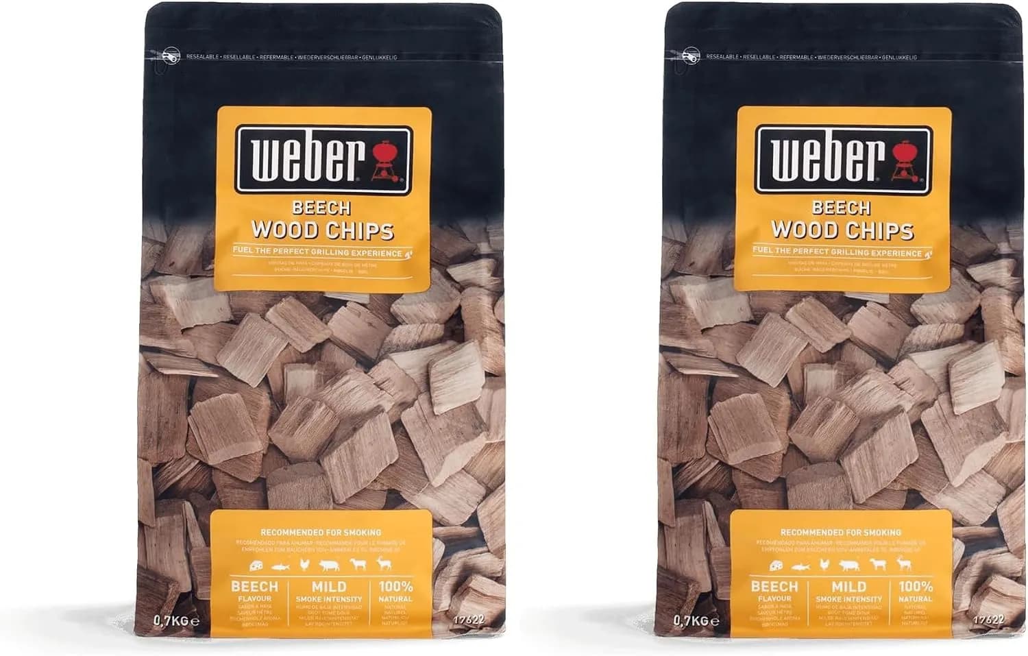 Weber Astillas de Whisky (Paquete de 700g), hechas de barricas de whisky, para verduras y todo tipo de carne,  (vista 4)