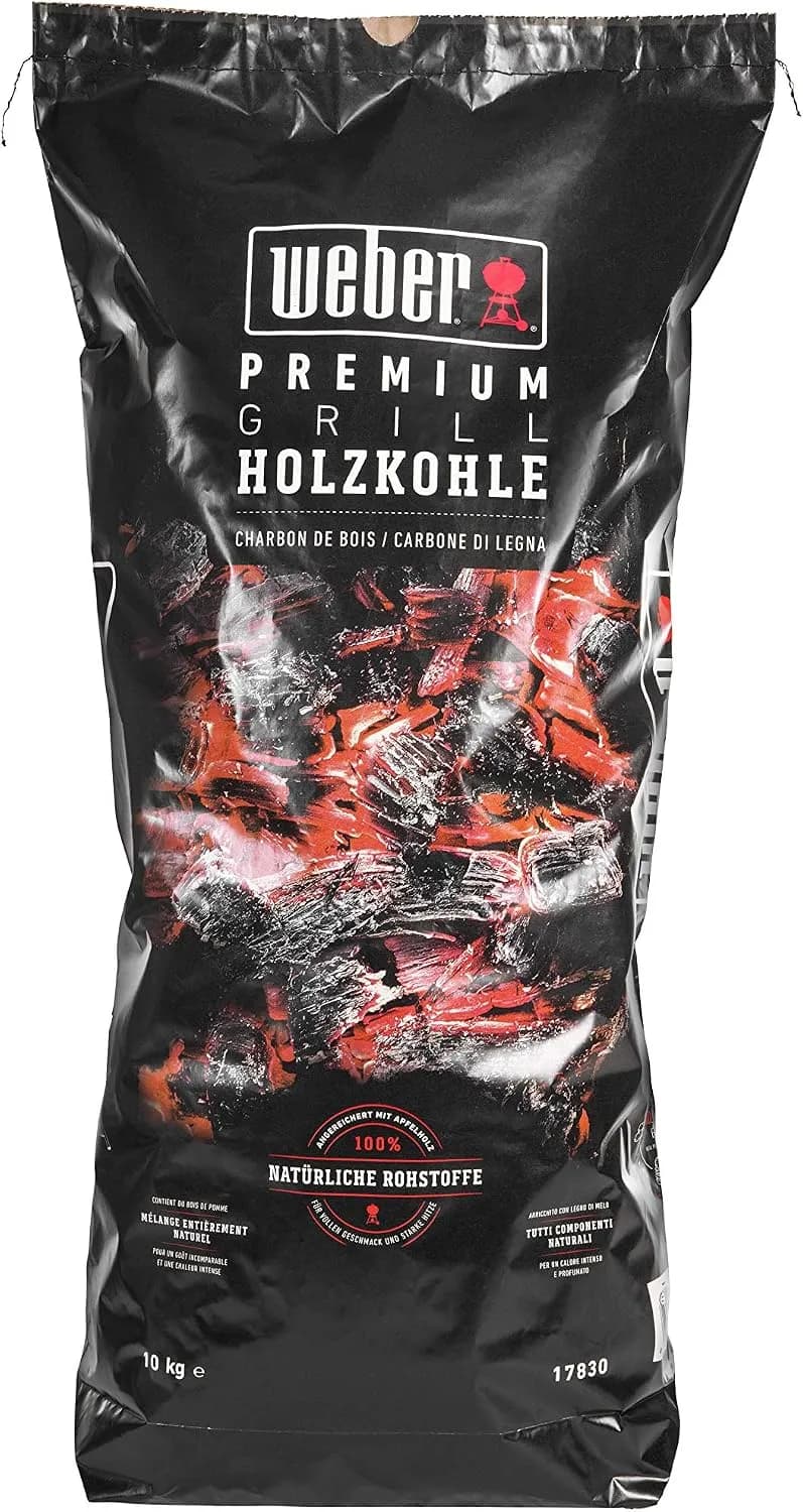 Weber Premium Holzkohle 10 kg Carbón vegetal, Negro (vista 1)
